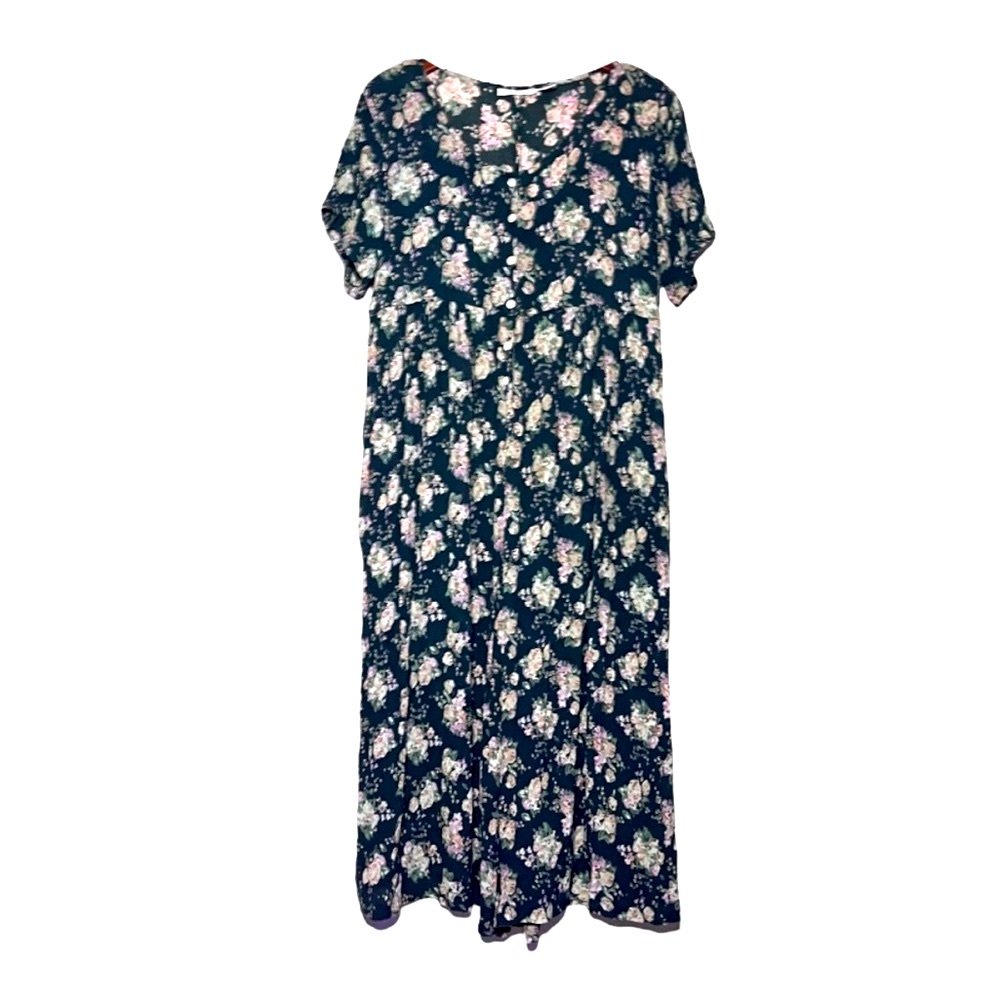 La Cera Comfortwear Floral Jumpsuit